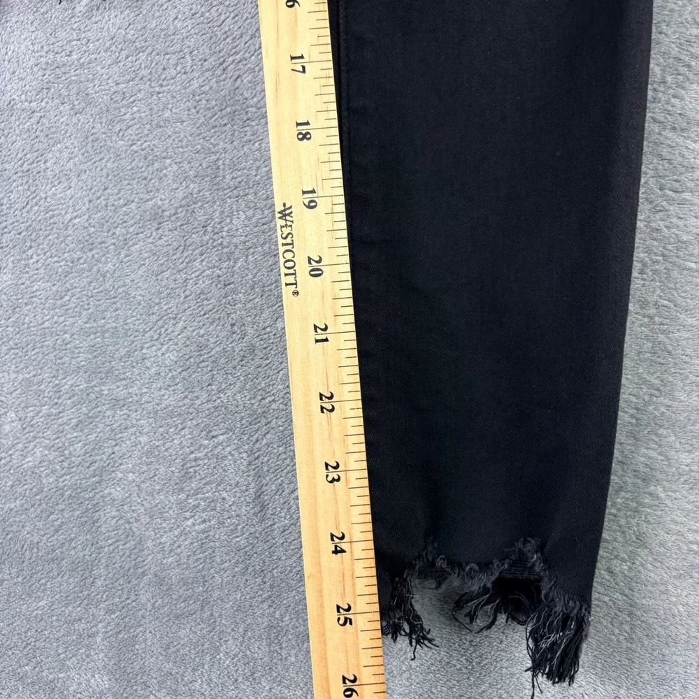Abercrombie & Fitch 26 2S Black Simone High Rise Ankle Raw Hem Skinny Jeans - Picture 9 of 11